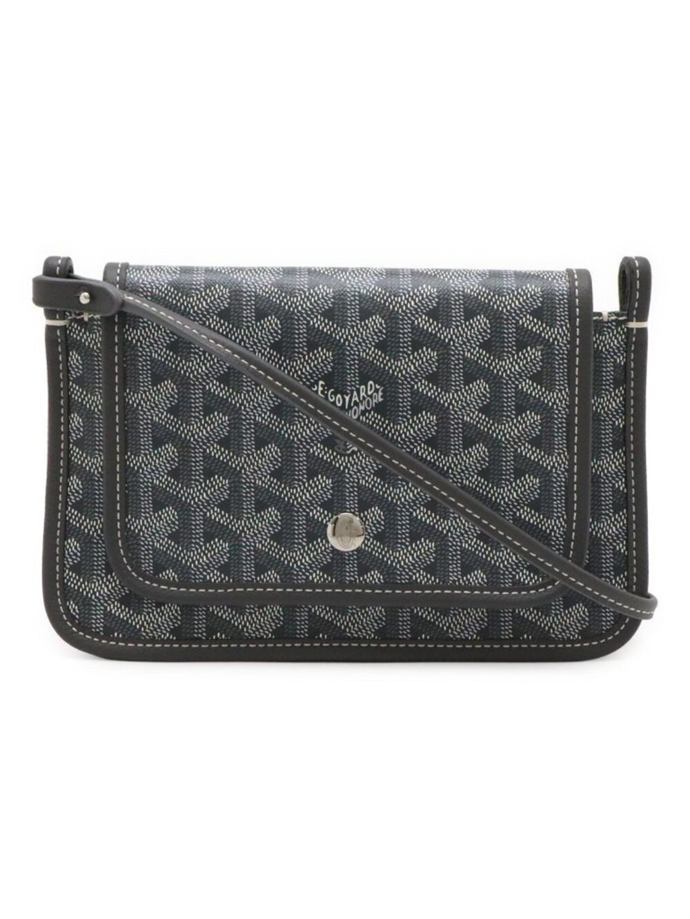 Goyard Plumet Pouch Wallet Shoulder Bag Pochette 2-Way Clutch Herringbone
